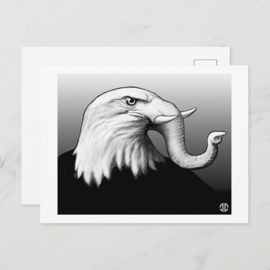 olifant briefkaart (Voorkant / Achterkant)