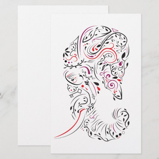  olifant briefpapier (Voorkant / Achterkant)