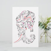  olifant briefpapier (Staand voorkant)