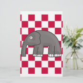 olifant briefpapier (Staand voorkant)