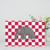 olifant briefpapier (Staand voorkant)