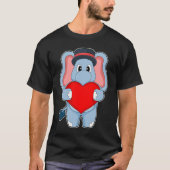 Olifant bruidegom hart bruiloft t-shirt (Voorkant)