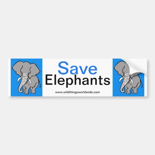Olifant - bumpersticker (Voorkant)