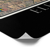 olifant Butte Lake New Mexico uit de ruimte Poster (Hoek)