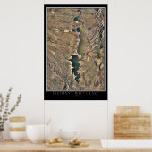 olifant Butte Lake New Mexico uit de ruimte Poster (Keuken)