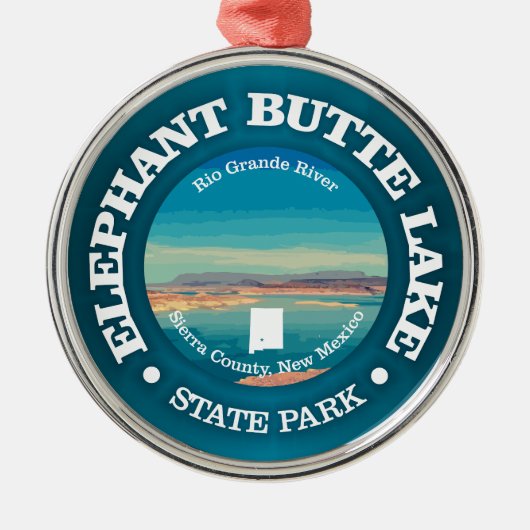 Olifant Butte Lake SP Metalen Ornament (Voorkant)