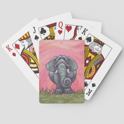 Olifant cadeaus & accessoires pokerkaarten (Achterkant)