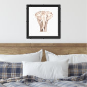 Olifant canvas afdruk (Insitu (Slaapkamer))