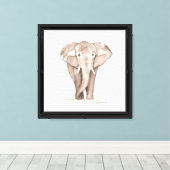 Olifant canvas afdruk (Insitu (Houten vloer))