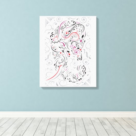 olifant canvas afdruk (Insitu (Houten vloer))