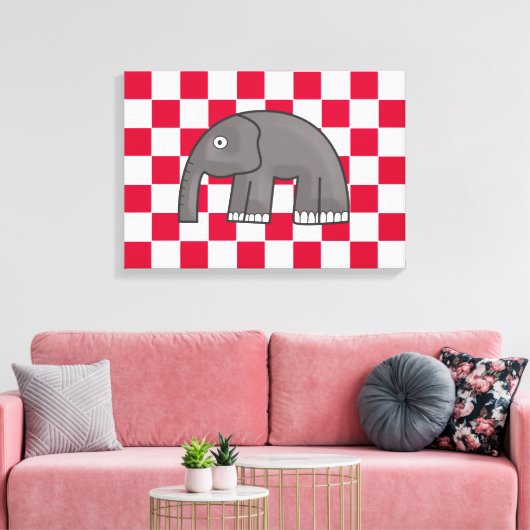 olifant canvas afdruk (Insitu (Woonkamer))