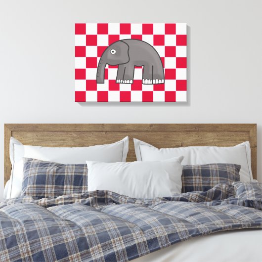 olifant canvas afdruk (Insitu (Slaapkamer))
