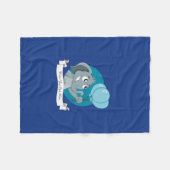 Olifant cartoon fleece deken (Voorkant (Horizontaal))