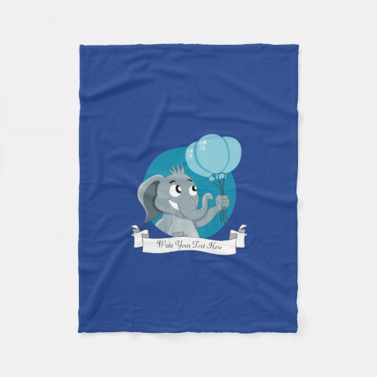 Olifant cartoon fleece deken (Voorkant)