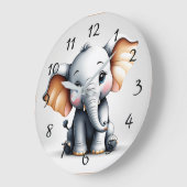 Olifant cartoon grote klok (Hoek)