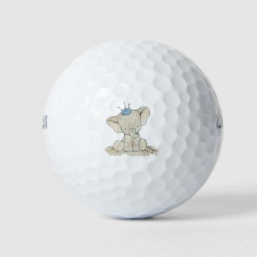 Olifant Cartoon Ontwerp Golfballen (Voorkant)
