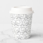 Olifant Cartoon Papieren Bekers (Achterkant)