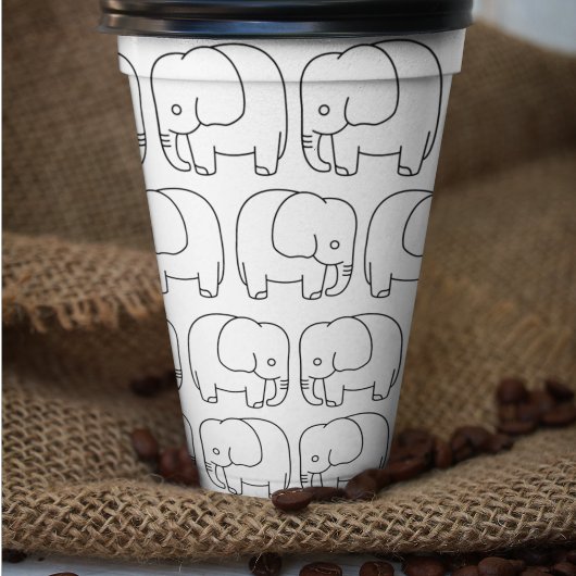 Olifant Cartoon Papieren Bekers