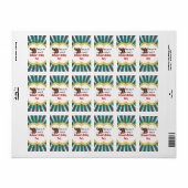 Olifant Circus Kinder Jongens Verjaardagsfeestje F Etiket (Full Sheet)