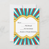 Olifant Circus Kinder Jongens Verjaardagsfeestje R RSVP Kaartje (Achterkant)