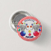 Olifant Circus Sterren Carnaval Ronde Button 3,2 Cm (Voorkant /achterkant)