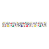Olifant Circus sterren patroon Grosgrain Lint (Voorkant)