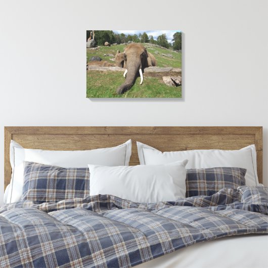 Olifant Close-up Canvas Afdruk (Insitu (Slaapkamer))
