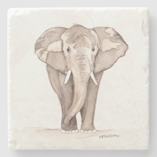 olifant coaster stenen onderzetter (Voorkant)