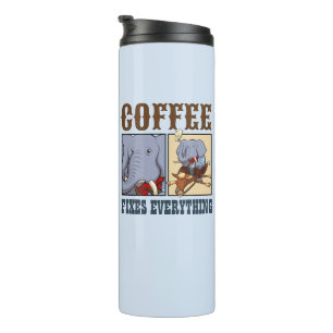 Olifant Coffee Repareert Alles Cowboy Kunstwerk Thermosbeker