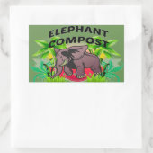 Olifant Compost Stickers! Rechthoekige Sticker (Tas)