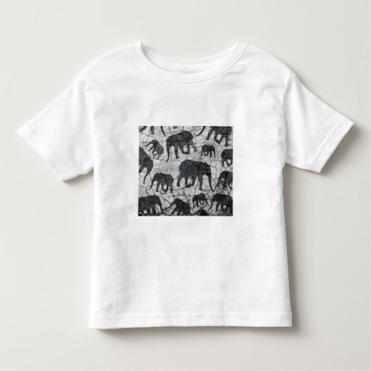 Olifant Concrete Patroon Ontwerp Kinder Shirts (Voorkant)