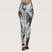 Olifant Concrete Patroon Ontwerp Leggings (Achterkant)
