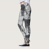Olifant Concrete Patroon Ontwerp Leggings (Links)
