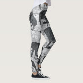 Olifant Concrete Patroon Ontwerp Leggings (Rechts)