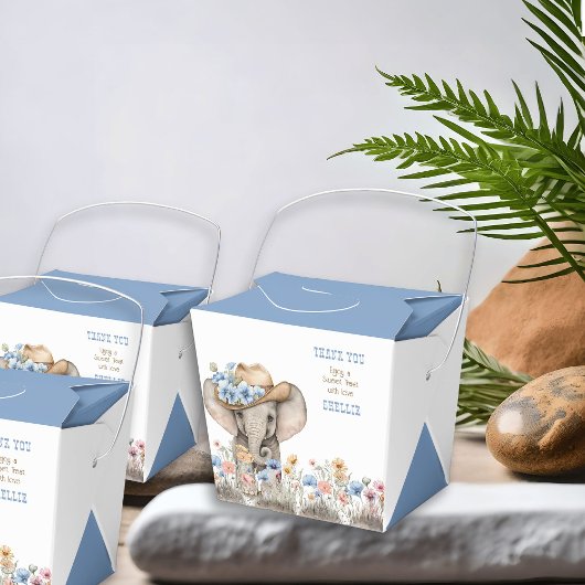 Olifant Cowboy Western Boho Wildflower Bedankdoosjes