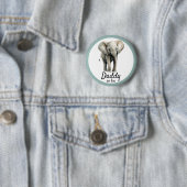 Olifant Daddy Baby shower Grijze Button (In situ)