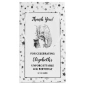 Olifant dank u verjaardagsfeestje kleine geschenkz klein cadeauzakje (Achterkant)