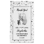 Olifant dank u verjaardagsfeestje kleine geschenkz klein cadeauzakje (Voorkant)