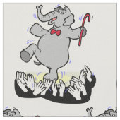 Olifant dansen voor menigte ELKE KLEUR Stof (Close Up)