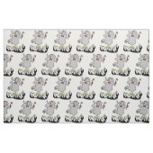 Olifant dansen voor menigte ELKE KLEUR Stof (Fat Quarter)