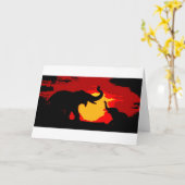 Olifant, de Olifant van het Baby & Zonsondergang Kaart (Gele Bloem)