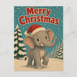 Olifant Dennengehucht Dier Kerstmis Briefkaart