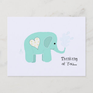 Olifant die aan je denkt briefkaart