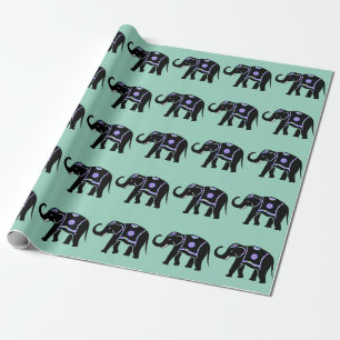 Olifant Dier Abstracte Decoratieve Patronen Cadeaupapier