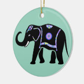 Olifant Dier Abstracte Decoratieve Patronen Keramisch Ornament (Links)