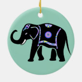 Olifant Dier Abstracte Decoratieve Patronen Keramisch Ornament (Achterkant)