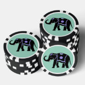 Olifant Dier Abstracte Decoratieve Patronen Poker Chips (Opstapeling)