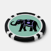 Olifant Dier Abstracte Decoratieve Patronen Poker Chips (Enkel)