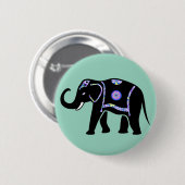 Olifant Dier Abstracte Decoratieve Patronen Ronde Button 5,7 Cm (Voorkant /achterkant)