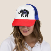 Olifant Dier Abstracte Decoratieve Patronen Trucker Pet (In situ)